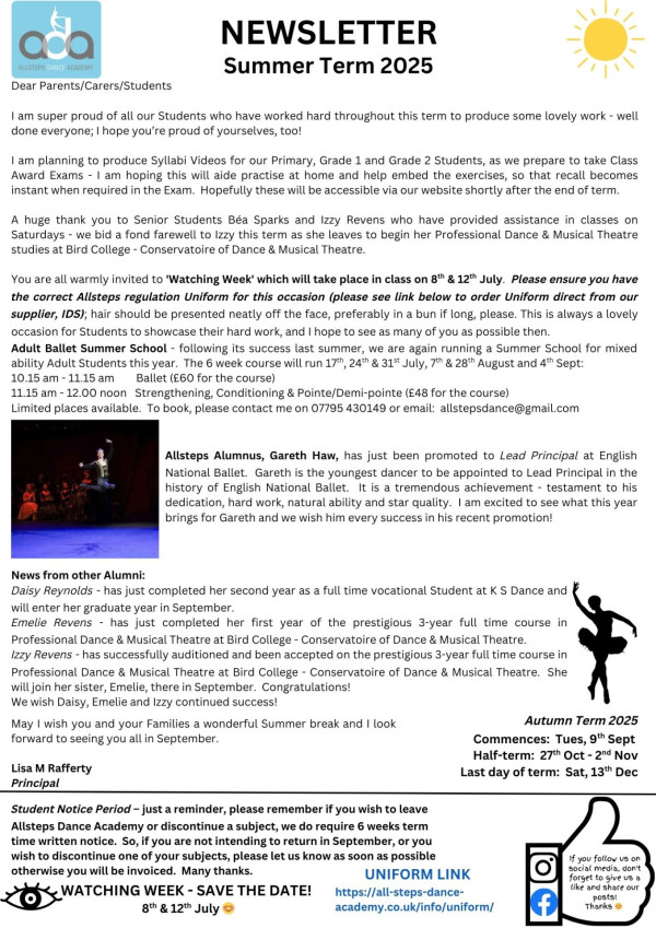 Newsletter Summer Term 2025 R2